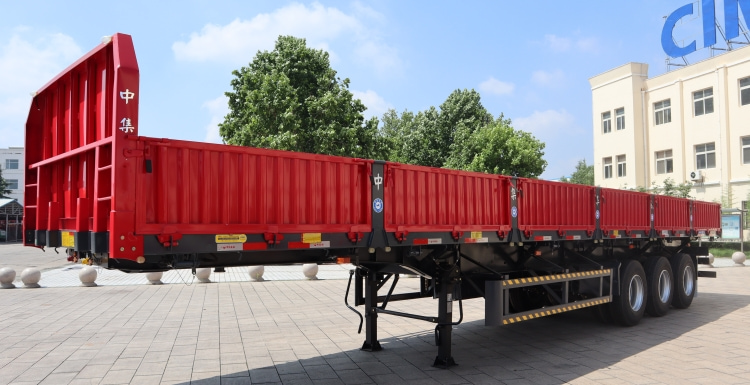 Drop Side Trailer for Sale in Sudan | Bulk Cargo Semi Trailer with Side Wall | CIMC Products