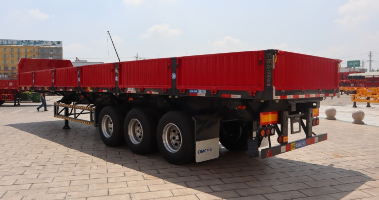 Drop Side Trailer for Sale in Sudan | Bulk Cargo Semi Trailer with Side Wall | CIMC Products