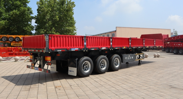 Drop Side Trailer for Sale in Sudan | Bulk Cargo Semi Trailer with Side Wall | CIMC Products