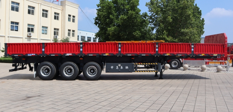 Drop Side Trailer for Sale in Sudan | Bulk Cargo Semi Trailer with Side Wall | CIMC Products