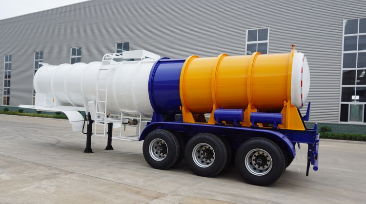 Tri Axle Sulfuric Acid Tank Trailer in Tanzania | Acid Tanks for Sale | CIMC Tank