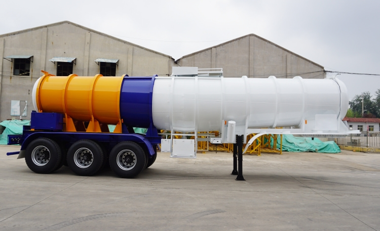 Tri Axle Sulfuric Acid Tank Trailer in Tanzania | Acid Tanks for Sale | CIMC Tank