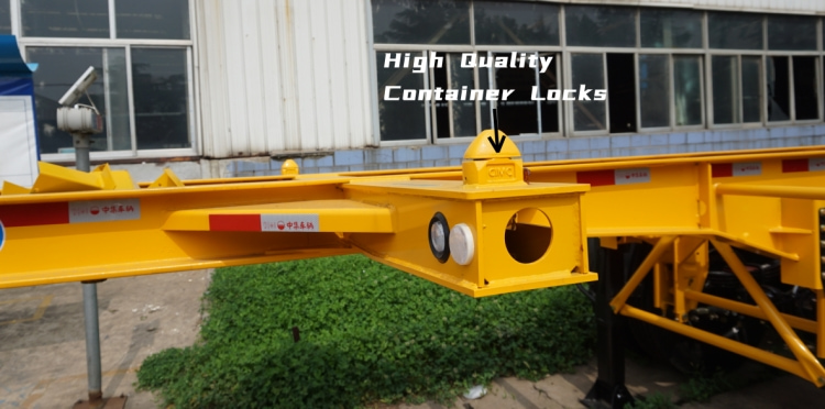 Tri Axle Skeletal Trailer for Sale in Madagascar | Skeletal Container Trailer Chassis | CIMC Chassis