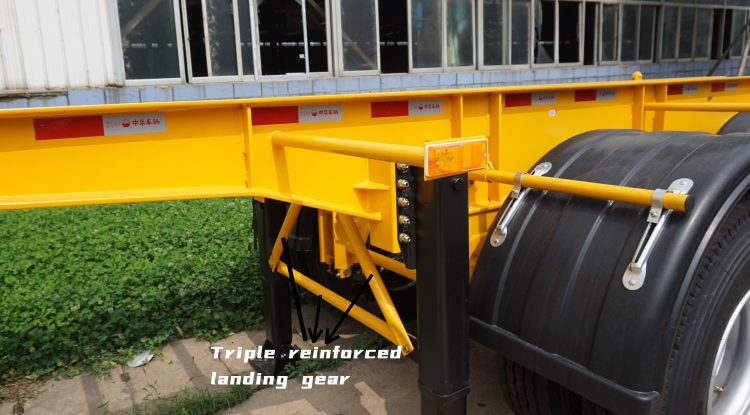 Tri Axle Skeletal Trailer for Sale in Madagascar | Skeletal Container Trailer Chassis | CIMC Chassis