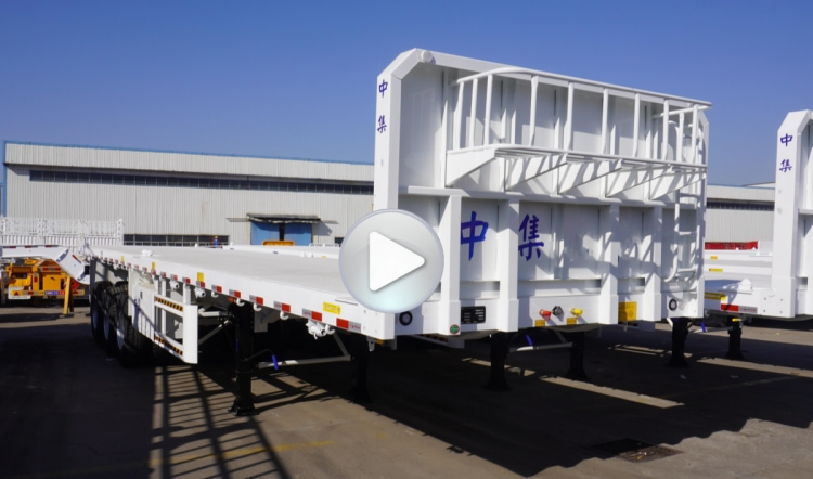 Flatbed Semi Trailer for Sale with Front Wall