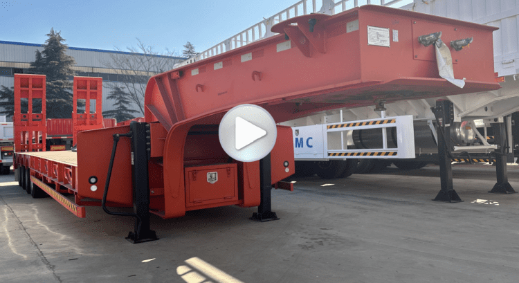 CIMC 4 Axle 100t Lowbed Trailer for Sale
