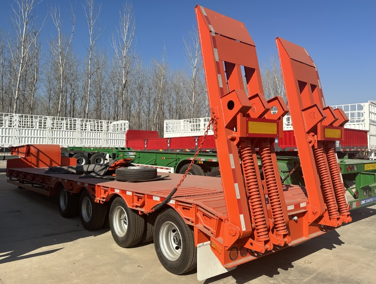 CIMC 4 Axle 100t Lowbed Trailer for Sale in Guyana | Lowbed Trailer Truck | CIMC Semi Trailer