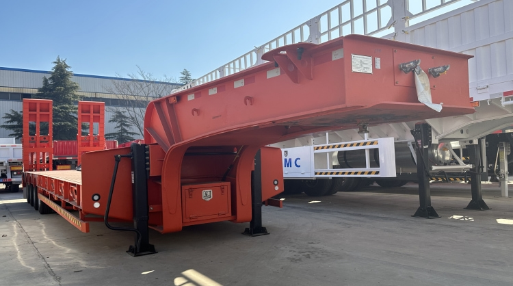 CIMC 4 Axle 100t Lowbed Trailer for Sale in Guyana | Lowbed Trailer Truck | CIMC Semi Trailer