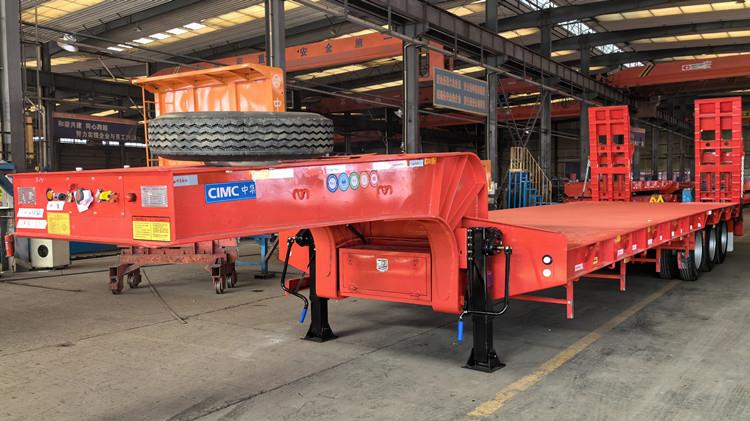 CIMC Triple Axle Lowbed Semi Trailer 60 Tons for Sale