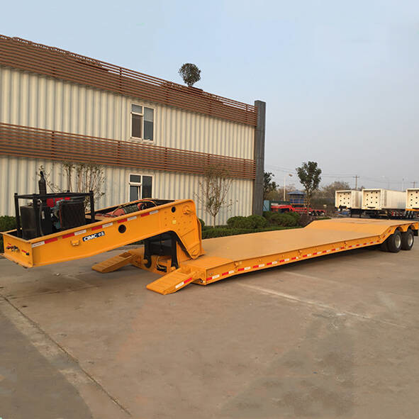 2 Axle 50 Ton Lowboy Gooseneck Equipment Trailer for Sale - CIMC