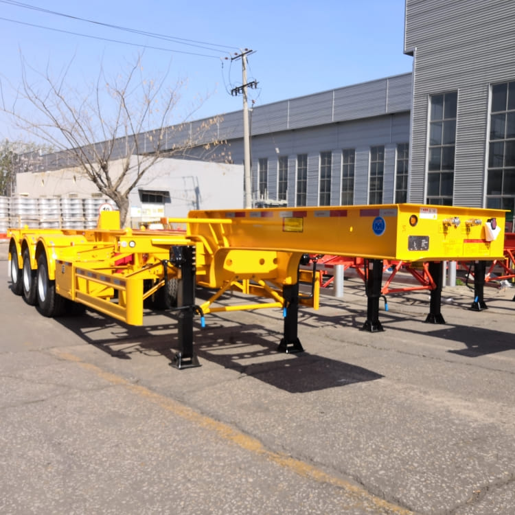 Tri Axle 20 Ft Gooseneck Container Chassis Trailer