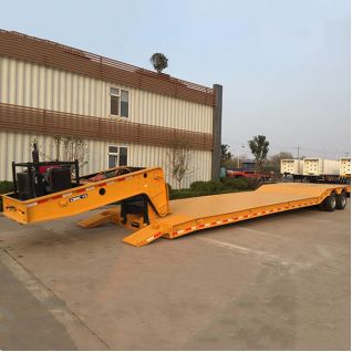 2 Axle 50 Ton Lowboy Gooseneck Equipment Trailer for Sale - CIMC